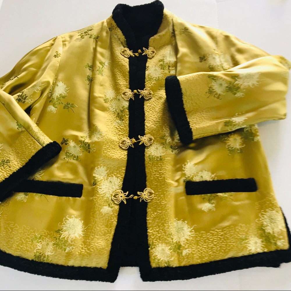 Satin & Faux Persian Lamb Reversible Jacket